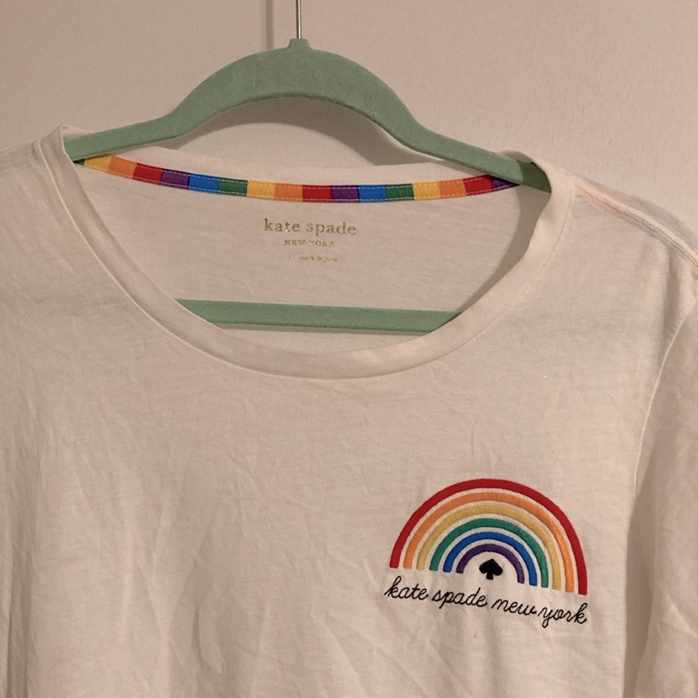 EUC Kate Spade ♠️ Pride shirt w Rainbow 🌈  and logo